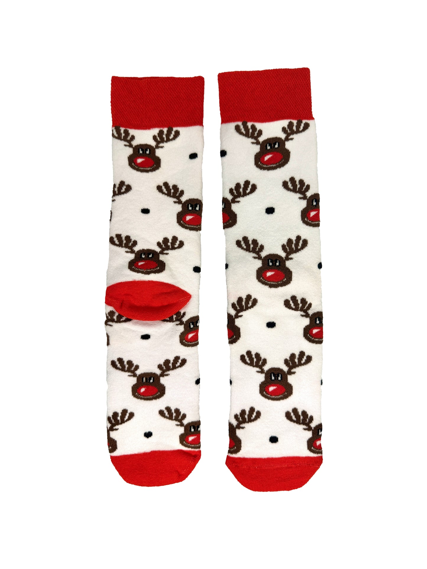 Red Nosed Christmas Socks