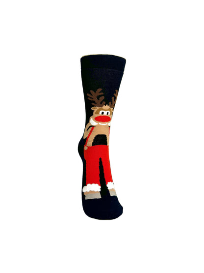 Festive Reindeer Christmas Socks