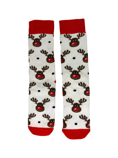 Red Nosed Christmas Socks