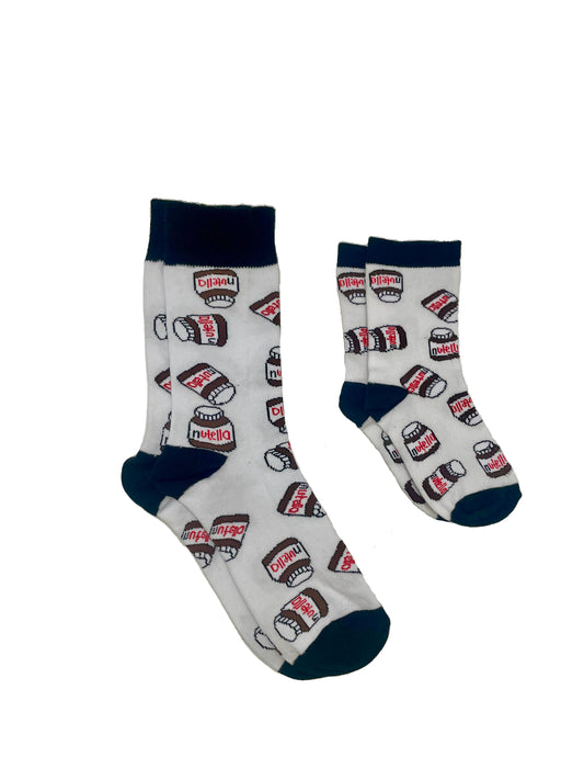 Mini-Me Match: Adorable Nutella Sock Set for Parents and Kids